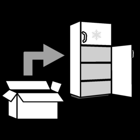 groceries: put away in the refrigirator